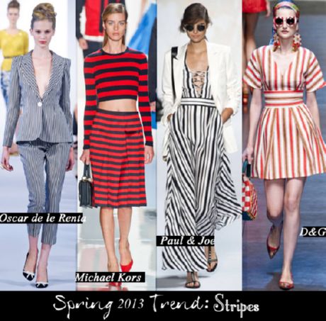 Que porter au printemps 2013? Rayures et passepoils